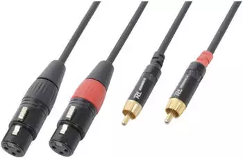 Power Dynamics Kabel 2x XLR-Buchse - 2x RCA-Stecker 6 m (176.696)