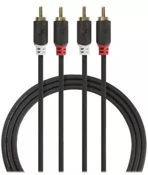 Nedis Stereo-Audiokabel 2x RCA Stecker 2x RCA Stecker Vergoldet 5.00m Rund Anthrazit Box CABW24200AT50