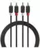 Nedis Stereo-Audiokabel 2x RCA Stecker 2x RCA Stecker Vergoldet 5.00m Rund Anthrazit Box CABW24200AT50