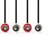Nedis Stereo-Audiokabel 2x RCA Stecker 2x RCA Stecker Vernickelt 10.0m Rund Schwarz Box (CAGB24200BK100)