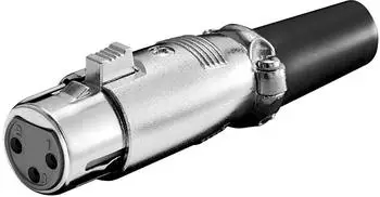 Goobay 3pol. XLR-Kupplung Metall l&ouml;tbar (11223)