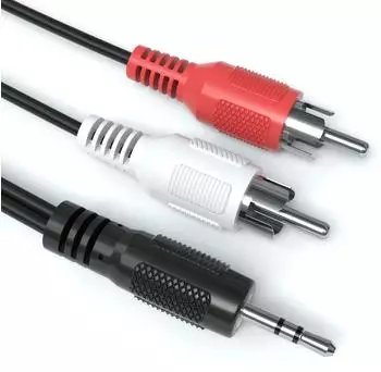 Jamega 3,5mm Klinke Stecker - 2x Cinch Stereo Audio AUX auf RCA Kopfhörer Klinkenkabel (102983)