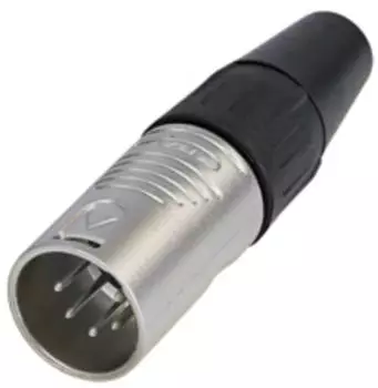 REAN RC5M XLR Kabelstecker 5-polig vernickeltes Geh&auml;use