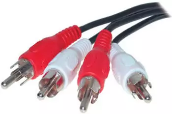Shiverpeaks 2 x 2 RCA 2.5 m Audio-Kabel 2,5 m 2 x RCA Schwarz Rot Wei&szlig; (40104)