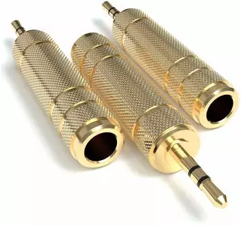 Jamega 3x Klinke Adapter 6.35mm auf 3.5mm vergoldete Stecker Aux Stereo Audio (102747)