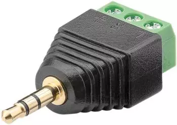 Goobay Terminal Block 3-pin > Klinke 3,5 mm Stecker (3-Pin stereo) - 76745