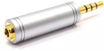 kenable 3,5 mm 3-Pol Stereo-Buchse Zu 4-Pol 3,5 mm Stecker All Metall Adapter (008681)