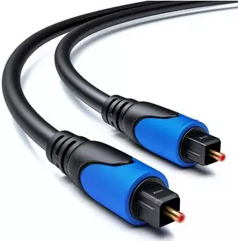 deleyCON 0,5m Optisches Digital Audio Kabel SPDIF 2x Toslink Stecker Digitalkabel Audiokabel LWL