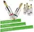 conecto Bananenstecker 4er-Set für Lautsprecherkabel bis 6mm² 24k vergoldete Stecker (SA-CC50861)
