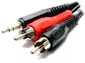 kenable 5m 3.5mm Stereo Stecker Zu 2 Phono Stecker Audio Kabel Hifi Soundbar TV Handy (003437)