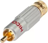 HICON Cinch / RCA mit Pressspangen-Verriegelung, 2-pol , Metall-,
