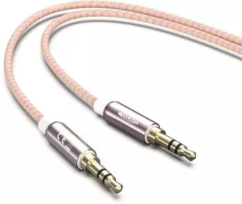 Jamega AUX Kabel 3,5mm Klinke-Stecker Klinken Stereo für iPhone TV Boxen Roségold 2m (103037)