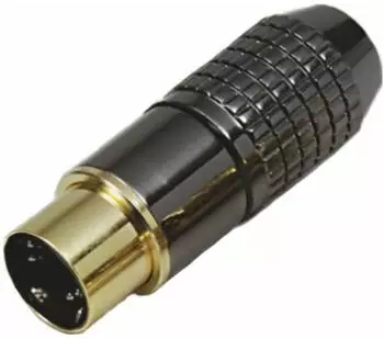 BKL Electronic Mini-DIN-Stecker, gerade, 4-polig, vergoldet (0204018)
