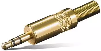 Goobay 3,5mm Klinke Stecker Stereo Audio Vergoldet Metall Gehäuse Löten Jack AUX (11018-5)