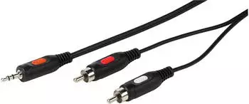 Vivanco Audiokabel Cinch-Klinke 5m (VVAJACK2RCA50MMK)