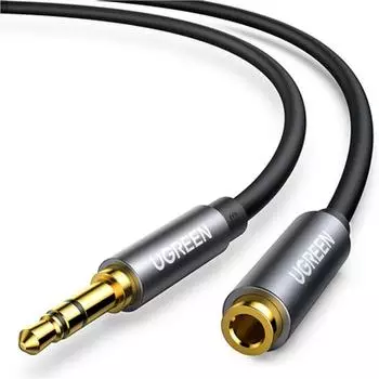 Ugreen AV118 Cable 3.5mm mini jack (male) / 3.5 mm mini jack (female) 1m Silver (10592)