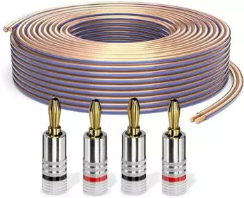 PureLink Lautsprecherkabel Boxenkabel OFC 2x2,50mm² 20m Kabel mit Kennlinie (SE-SP010-020-B04)