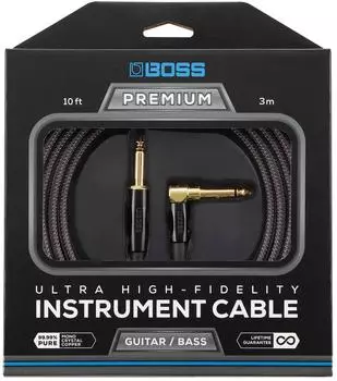 Boss BIC-P10a Premium Instrument Cable Angled (3m) (BIC-P10A)