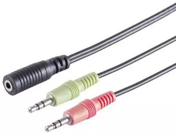 S-Conn Headset Y-Adapter TRRS Buchse 3,5mm CTIA (14-05040)