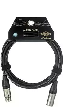 Fame Pro Series x Neutrik Mikrofonkabel 3 m Mikrofonkabel Schwarz (ACC0012101-001)