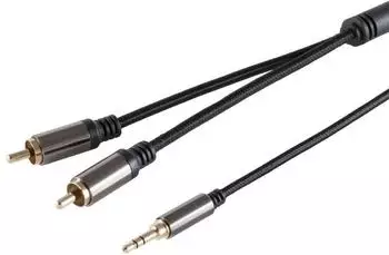 S-Conn BlackCotton Klinke Adapterkabel 2,5m (20-32255)