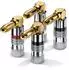 conecto Bananenstecker 4er-Set 90° gewinkelter Stecker für Lautsprecherkabel bis 6mm² (SA-CC50820)