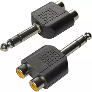 Keepdrum ADA062 Adapter Stereo Cinch RCA Buchse 6,3mm Klinke 2STÜCK