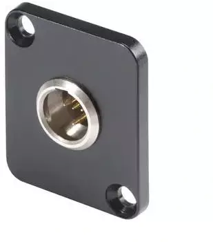 Sommer Cable 4-pol Mini XLR Einbaubuchse/Einbaustecker M&auml;nnlich Type D Flansch HI-XMDM4 (4049371811804)