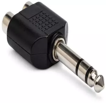 Hosa Technology GPR-484 Adaptor Dual RCA to 1/4 in TRS (GPR484)