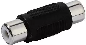 Vivanco RCA-Audioadapter mit zwei Buchsen Schwarz Audio Adapter Schwarz (VVAADAPRCAFF)