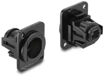 DeLock D-Typ Modul TOSLINK Buchse zu TOSLINK Buchse Metall schwarz (92057)