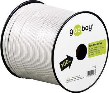 Goobay 27525 Lautsprecherkabel weiß 2 x 2,5 mm² (100 m)
