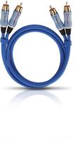 Cinch Audio Anschlusskabel [2x Cinch-Stecker - 2x Cinch-Stecker] 3.00 m Blau