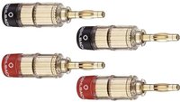 Oehlbach 3023, Oehlbach 3023 Lautsprecher-Steckverbinder Stecker, gerade Gold 4St.