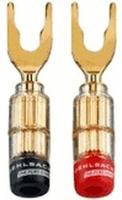 3023 Lautsprecher-steckverbinder Stecker, Gerade Gold 4 St. - Oehlbach