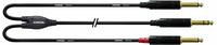 Cordial Audiokabel CFY 6 VPP, 10641, 6m, 1x 6,3mm Klinke / 2x 6,3mm Klinke, 3/2-polig