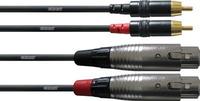 Cordial CFU 1,5 FC Audio Adapterkabel [2x XLR-Buchse - 2x Cinch-Stecker] 1.50m