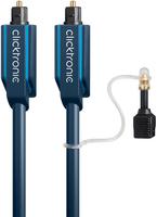 Clicktronic - Toslink-kabel, Premium-kabel 1x Toslink-stecker 1x Toslink-stecker 0,5