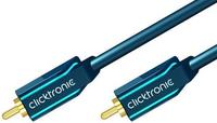 Clicktronic - Cinch-kabel, Mono, Premium-kabel 1x Cinch-stecker 1x Cinch-stecker 1,0