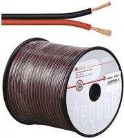 Goobay - Lautsprecherkabel Rotschwarz, 100 M Spule, Querschnitt 2 X 0,5 Mm2, Cu.