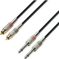 Adam Hall K3TPC0300, Adam Hall K3TPC0300 Audio Adapterkabel [2x Cinch-Stecker - 2x