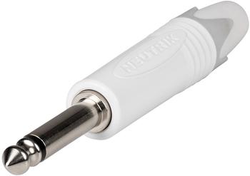 Neutrik NP2X-WT jack plug 6.35mm, 2-pin, white lacquered