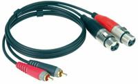 Klotz AT-CF0200, Klotz AT-CF0200 Audiokabel 2 m 2 St&uuml;ck Schwarz