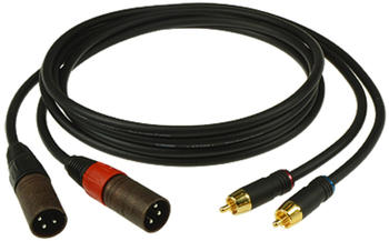 Klotz AL-RM0030 Audiokabel XLR male Cinch Stecker 0,3m, 2 Stück