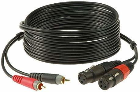 Klotz Audio Kabel 2x Cinch/2x XLR f 6,0 Meter schwarz