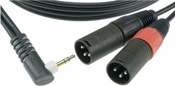 Klotz AY9A0200 Y-Adapterkabel XLR male 2m Winkel-Miniklinke