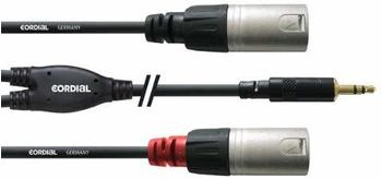 Cordial CFY 1.5 WMM-LONG Y-Adapterkabel XLR male 1,5m Rean Stecker