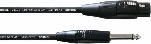 Cordial CIM 7,5 FP Mikrofonkabel (XLR-female/Klinke 6,3mm mono, Länge 7,5m)