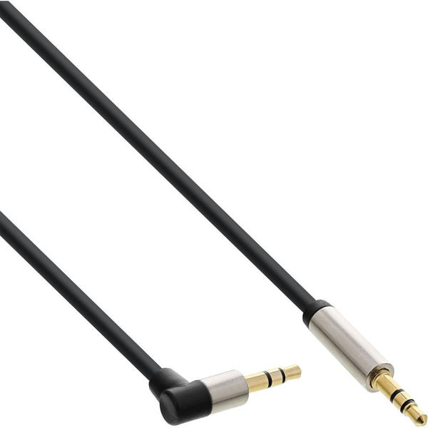 InLine 10 m Klinke Kabel gewinkelt Stereo Stecker 3,5 mm extra dünn