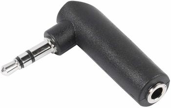 Vivanco Winkeladapter (3,5 mm Kinkenstecker auf 3,5 mm Klinkenkupplung) schwarz